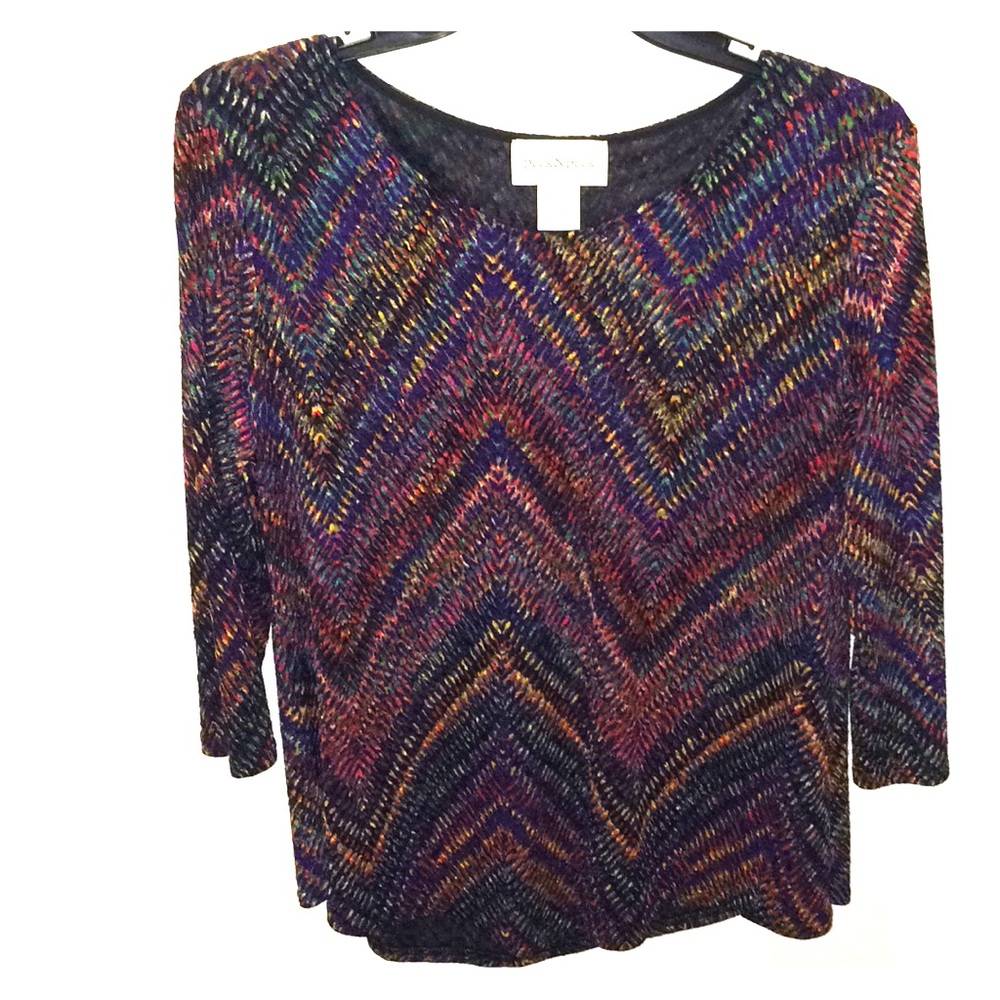 Peck & Peck Bright Colorful Knit Top